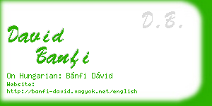 david banfi business card